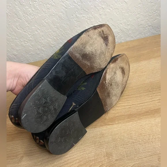 Zalo Elephant and Palm Tree Tapestry Flats Loafers Slip Ons  Size 6.5 - Picture 5 of 5